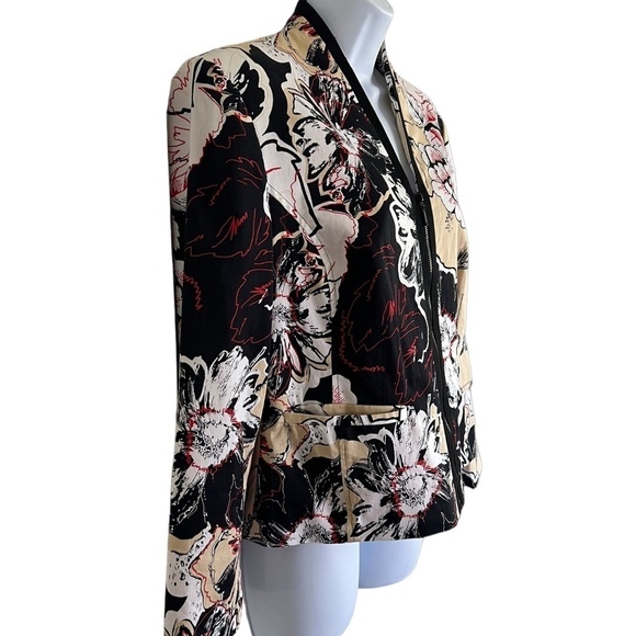 Silk Land | Floral Silk Blazer - Picture 3 of 7